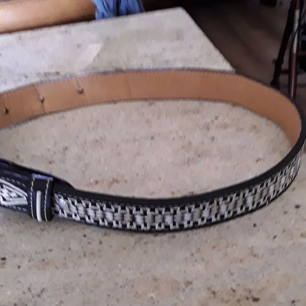 Kids Belt with Horse Design in Black and Brown
